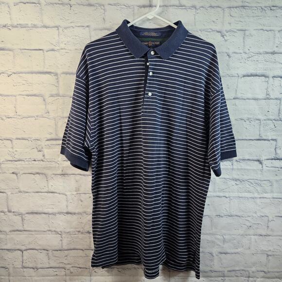 Vintage Tommy Hilfiger Golf Polo Shirt Mens XL Striped Short Sleeve - Picture 1 of 4